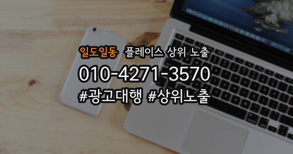 일도일동 플레이스 상위 노출 안내