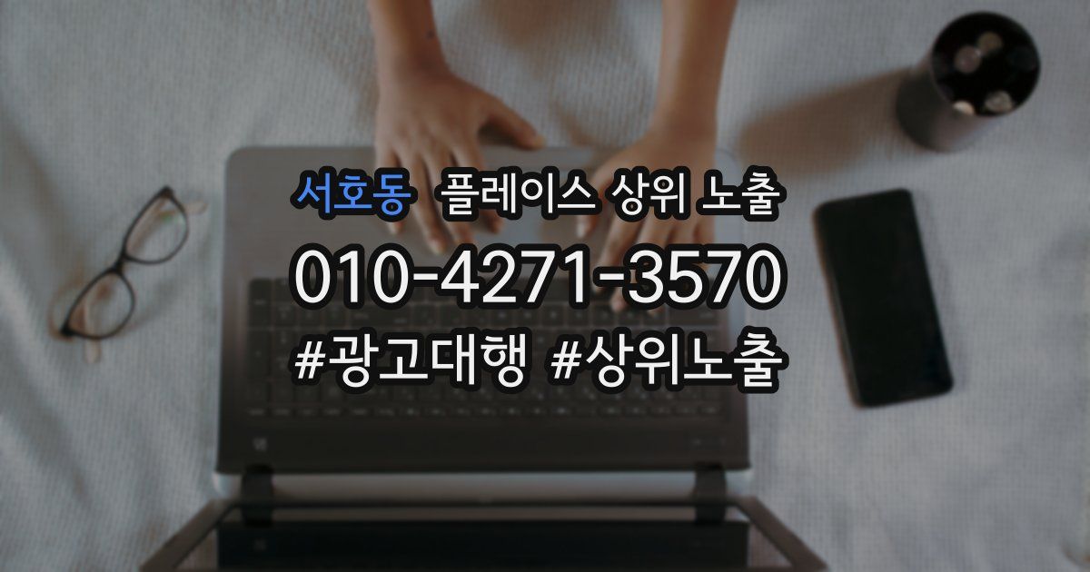 서호동 플레이스 상위 노출
