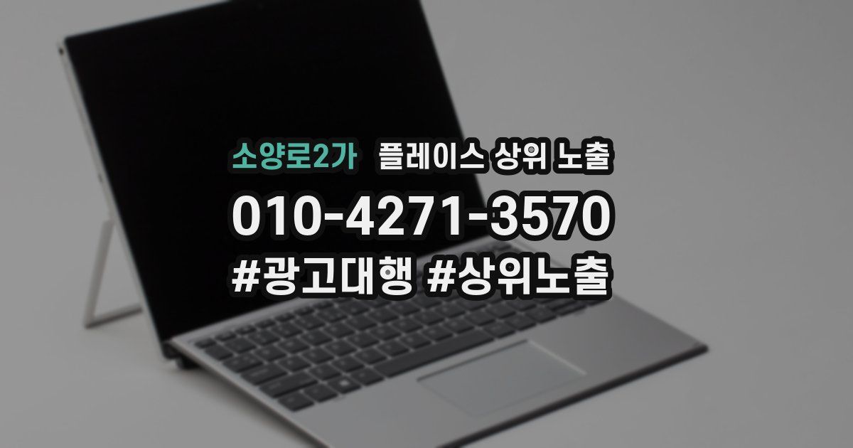 소양로2가 플레이스 상위 노출 상담