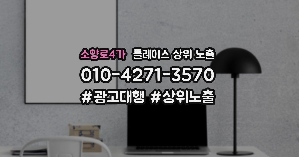 소양로4가 플레이스 상위 노출 개선