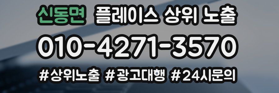 신동면 플레이스 상위 노출 상담