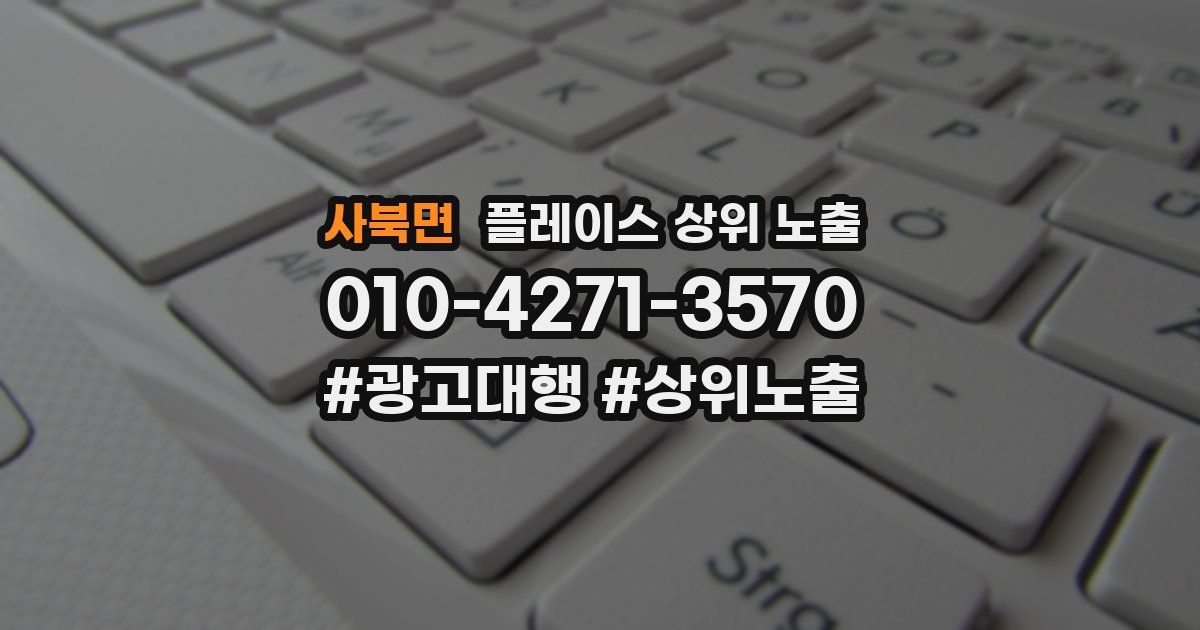 사북면 플레이스 상위 노출 상담