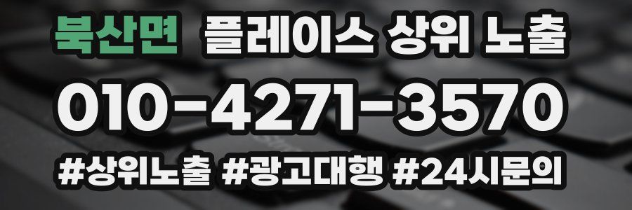 북산면 플레이스 상위 노출 상담