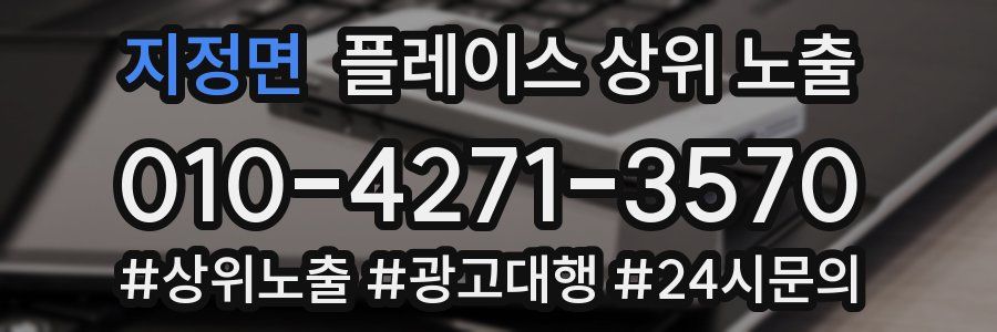 지정면 플레이스 상위 노출 가이드