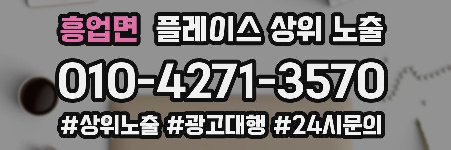 흥업면 플레이스 상위 노출 개선