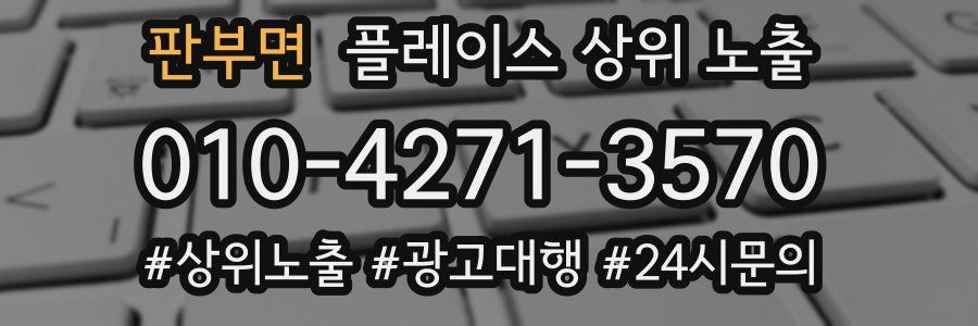 판부면 플레이스 상위 노출 개선