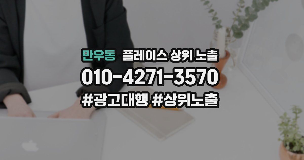 만우동 플레이스 상위 노출 상담