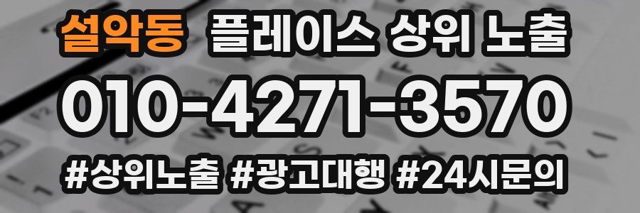 설악동 플레이스 상위 노출 개선