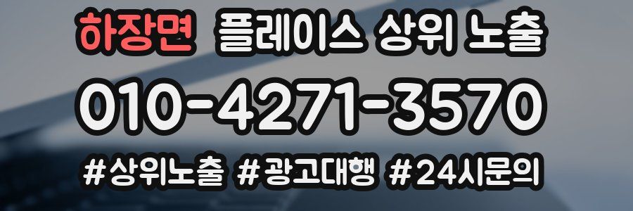 하장면 플레이스 상위 노출 상담