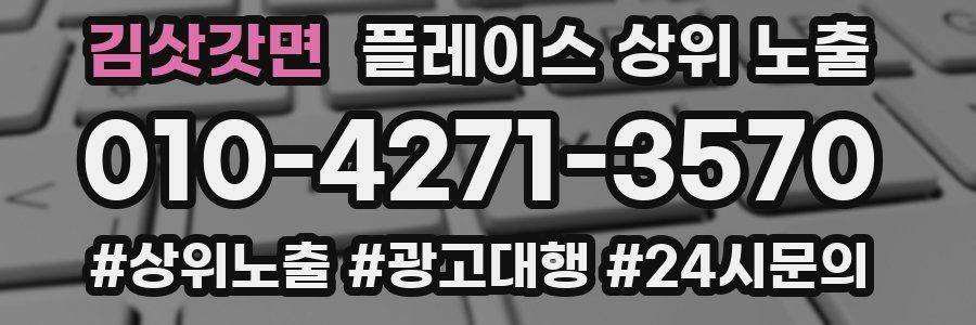 김삿갓면 플레이스 상위 노출 전략
