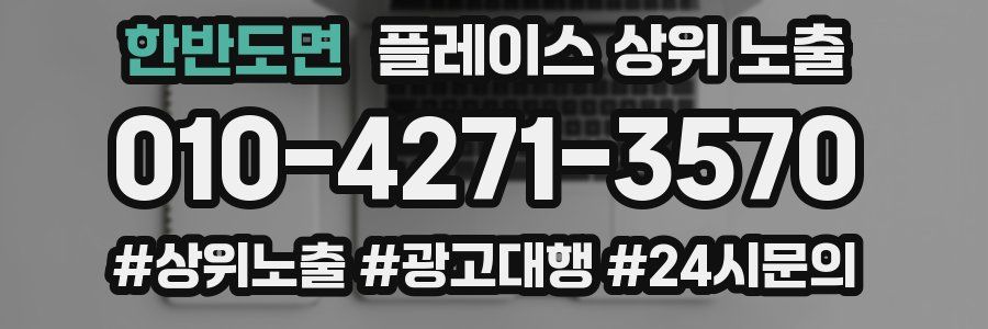 한반도면 플레이스 상위 노출 개선
