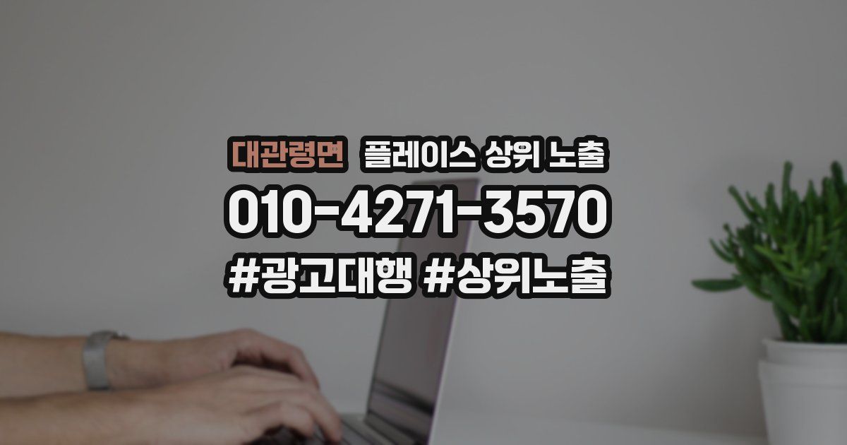 대관령면 플레이스 상위 노출 전략
