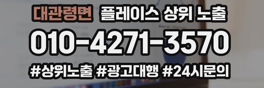 대관령면 플레이스 상위 노출 개선