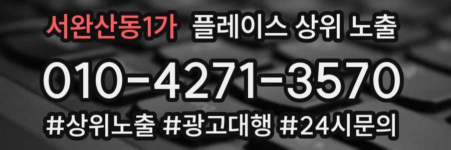 서완산동1가 플레이스 상위 노출 상담