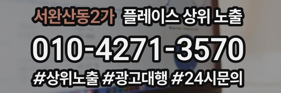 서완산동2가 플레이스 상위 노출 개선