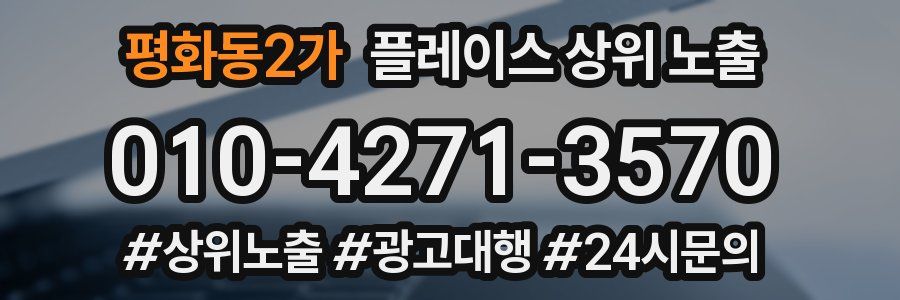 평화동2가 플레이스 상위 노출 상담