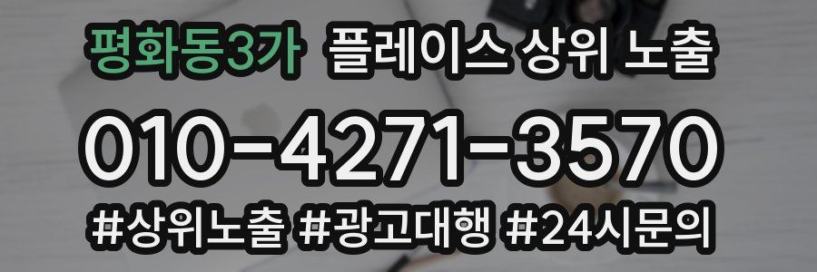 평화동3가 플레이스 상위 노출 개선