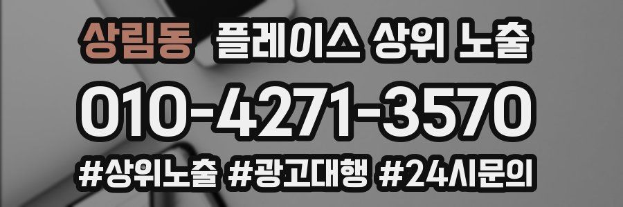 상림동 플레이스 상위 노출 안내