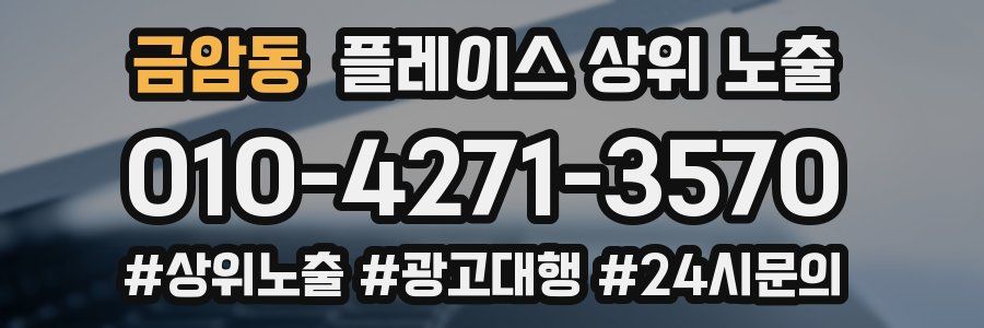 금암동 플레이스 상위 노출 전략