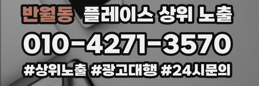 반월동 플레이스 상위 노출 개선