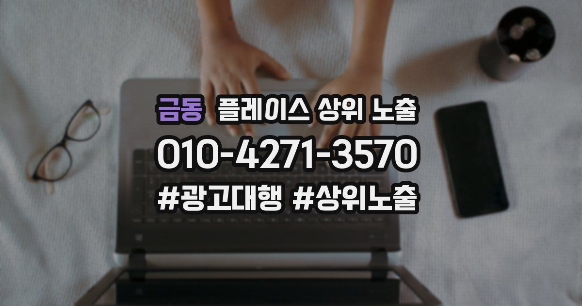 금동 플레이스 상위 노출 안내