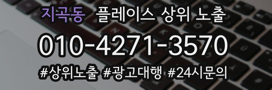 지곡동 플레이스 상위 노출 상담