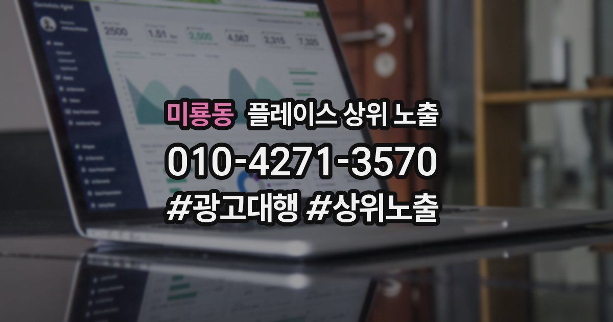 미룡동 플레이스 상위 노출 개선