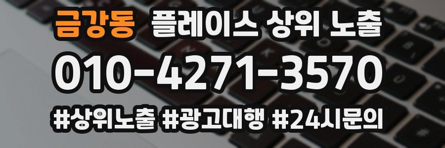 금강동 플레이스 상위 노출