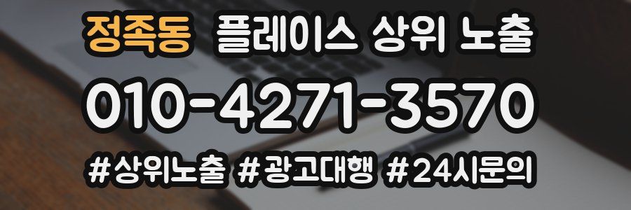 정족동 플레이스 상위 노출 개선