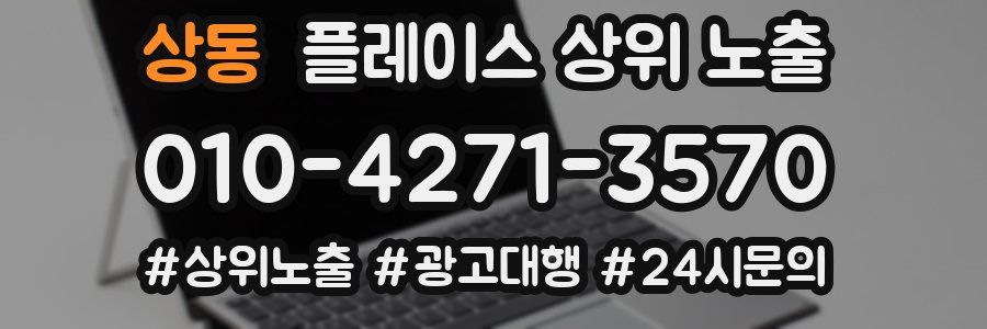 상동 플레이스 상위 노출 상담