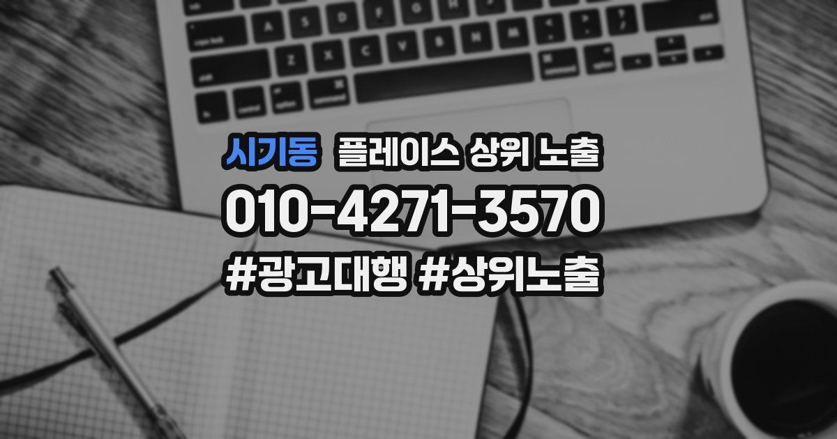 시기동 플레이스 상위 노출 전략