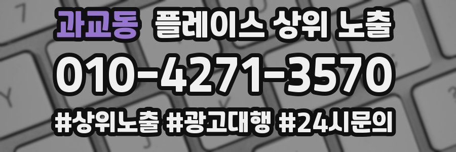과교동 플레이스 상위 노출 상담