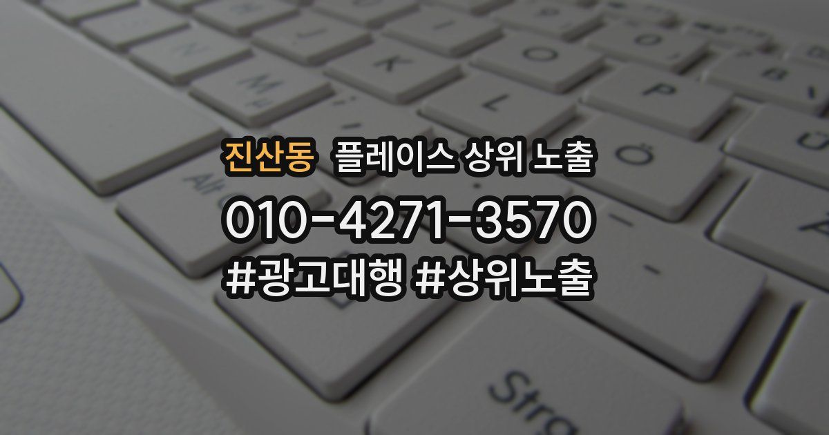진산동 플레이스 상위 노출