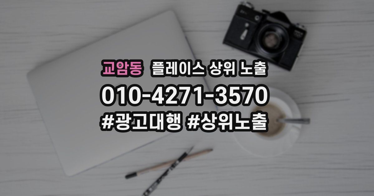 교암동 플레이스 상위 노출