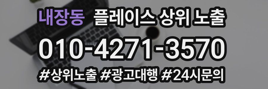 내장동 플레이스 상위 노출 안내