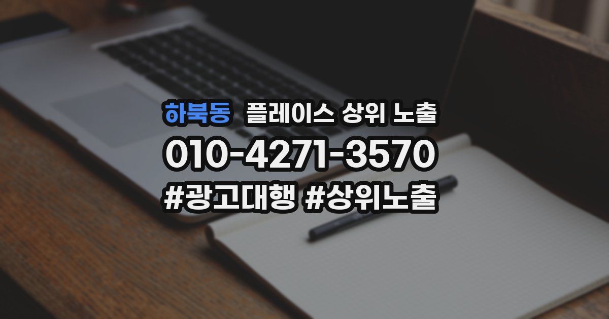 하북동 플레이스 상위 노출 상담