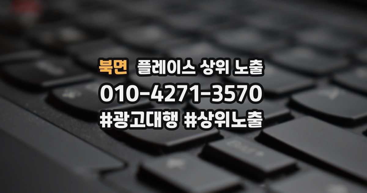 북면 플레이스 상위 노출 가이드