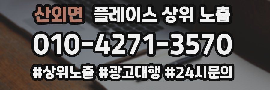 산외면 플레이스 상위 노출 상담