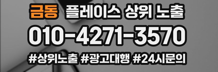금동 플레이스 상위 노출