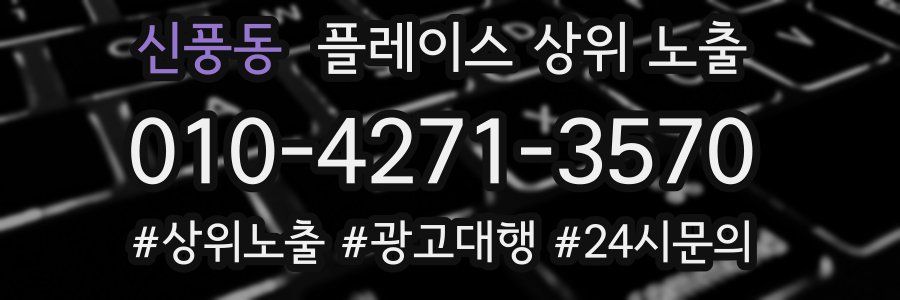 신풍동 플레이스 상위 노출 개선