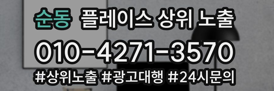 순동 플레이스 상위 노출 상담
