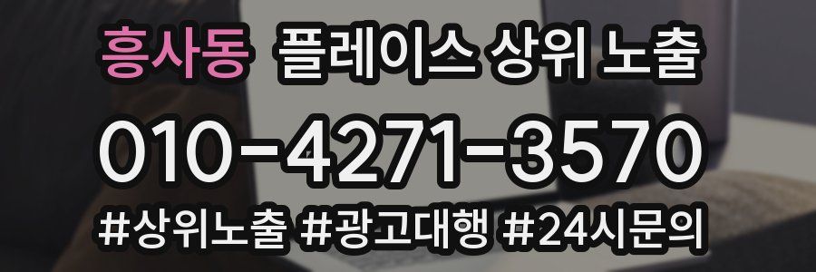 흥사동 플레이스 상위 노출 상담