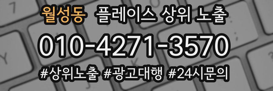 월성동 플레이스 상위 노출 안내