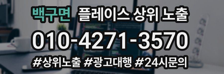 백구면 플레이스 상위 노출 상담