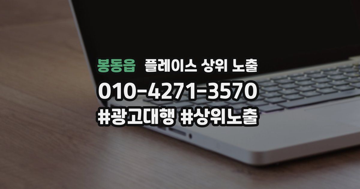봉동읍 플레이스 상위 노출 상담