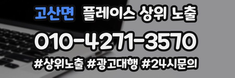 고산면 플레이스 상위 노출 개선