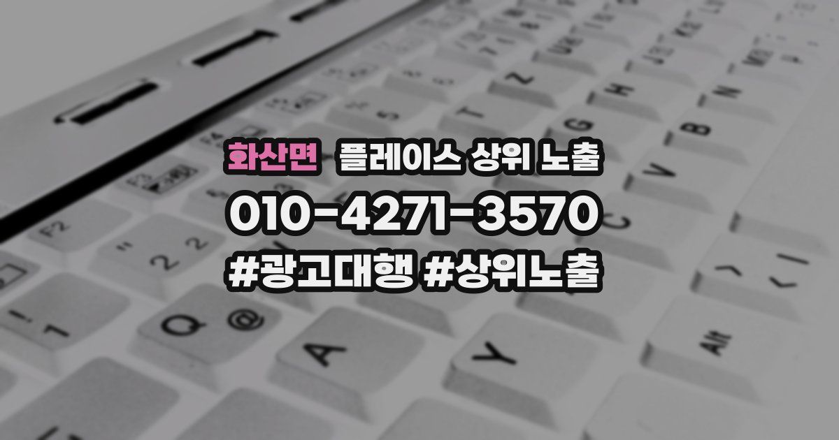 화산면 플레이스 상위 노출 상담