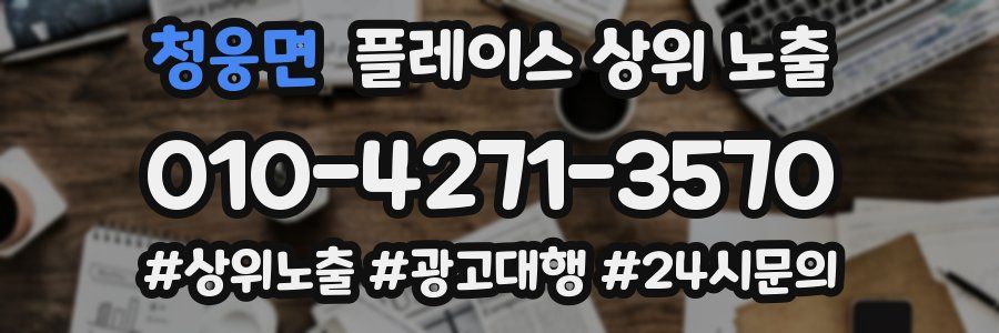 청웅면 플레이스 상위 노출 전략