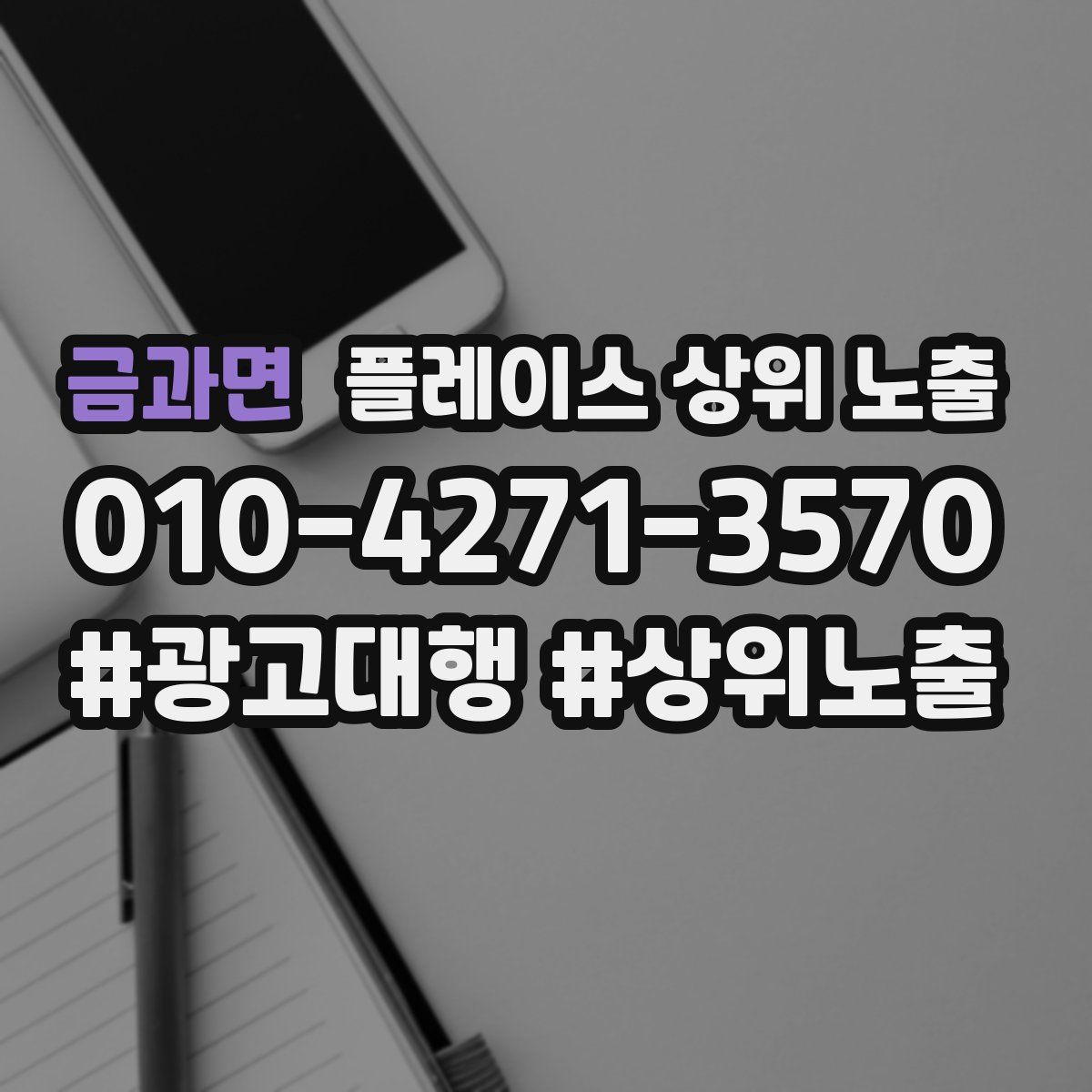 금과면 플레이스 상위 노출