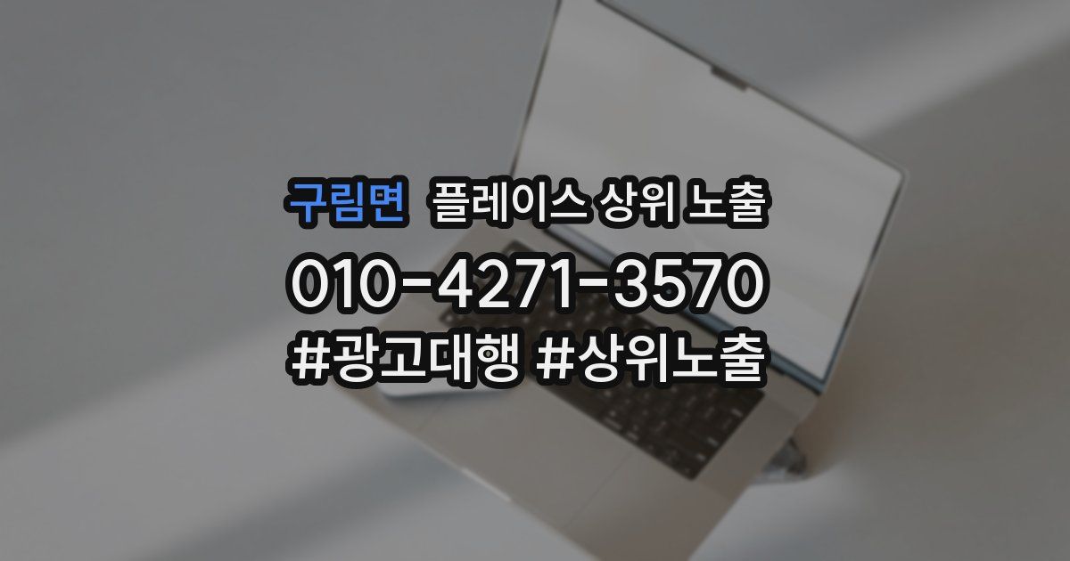 구림면 플레이스 상위 노출 전략